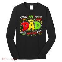 Dope Dad Man Of God Fathers Day Gift For Black Dads Juneteenth Long Sleeve Shirt thumb 0