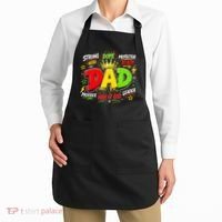 Dope Dad Man Of God Fathers Day Gift For Black Dads Juneteenth Apron thumb 2