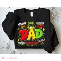 Dope Dad Man Of God Fathers Day Gift For Black Dads Juneteenth Sweatshirt thumb 2