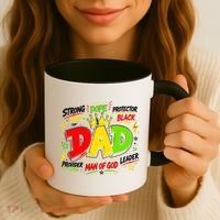 Dope Dad Man Of God Fathers Day Gift For Black Dads Juneteenth Coffee Mug thumb 3