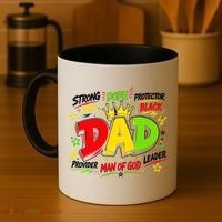 Dope Dad Man Of God Fathers Day Gift For Black Dads Juneteenth Coffee Mug thumb 4