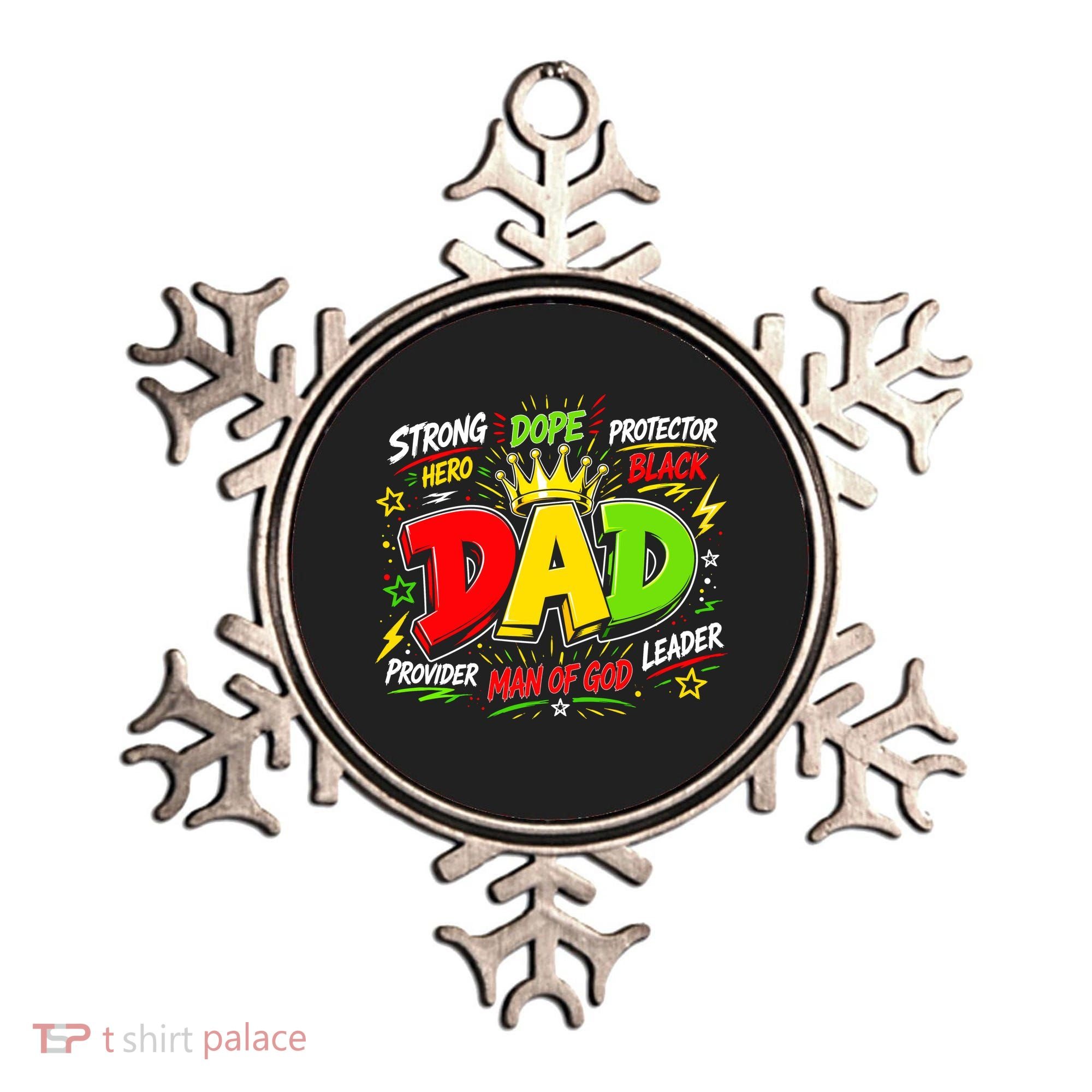 Dope Dad Man Of God Fathers Day Gift For Black Dads Juneteenth Ornament