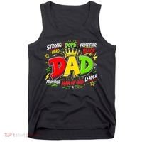 Dope Dad Man Of God Fathers Day Gift For Black Dads Juneteenth Tank Top thumb 0