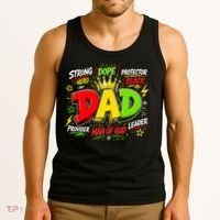 Dope Dad Man Of God Fathers Day Gift For Black Dads Juneteenth Tank Top thumb 3