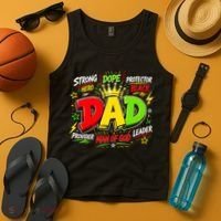 Dope Dad Man Of God Fathers Day Gift For Black Dads Juneteenth Tank Top thumb 4