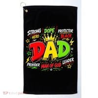 Dope Dad Man Of God Fathers Day Gift For Black Dads Juneteenth Golf Towel thumb 0