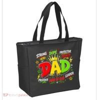 Dope Dad Man Of God Fathers Day Gift For Black Dads Juneteenth Tote Bag thumb 2