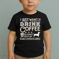 Dachshund Doxie Mom Dad I Just Want Hang Drink Coffee gift Toddler T-Shirt thumb 2
