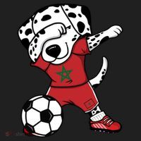 Dab Dalmatian Morocco Soccer Fans Jersey Moroccan Football Gift Beanie thumb 2