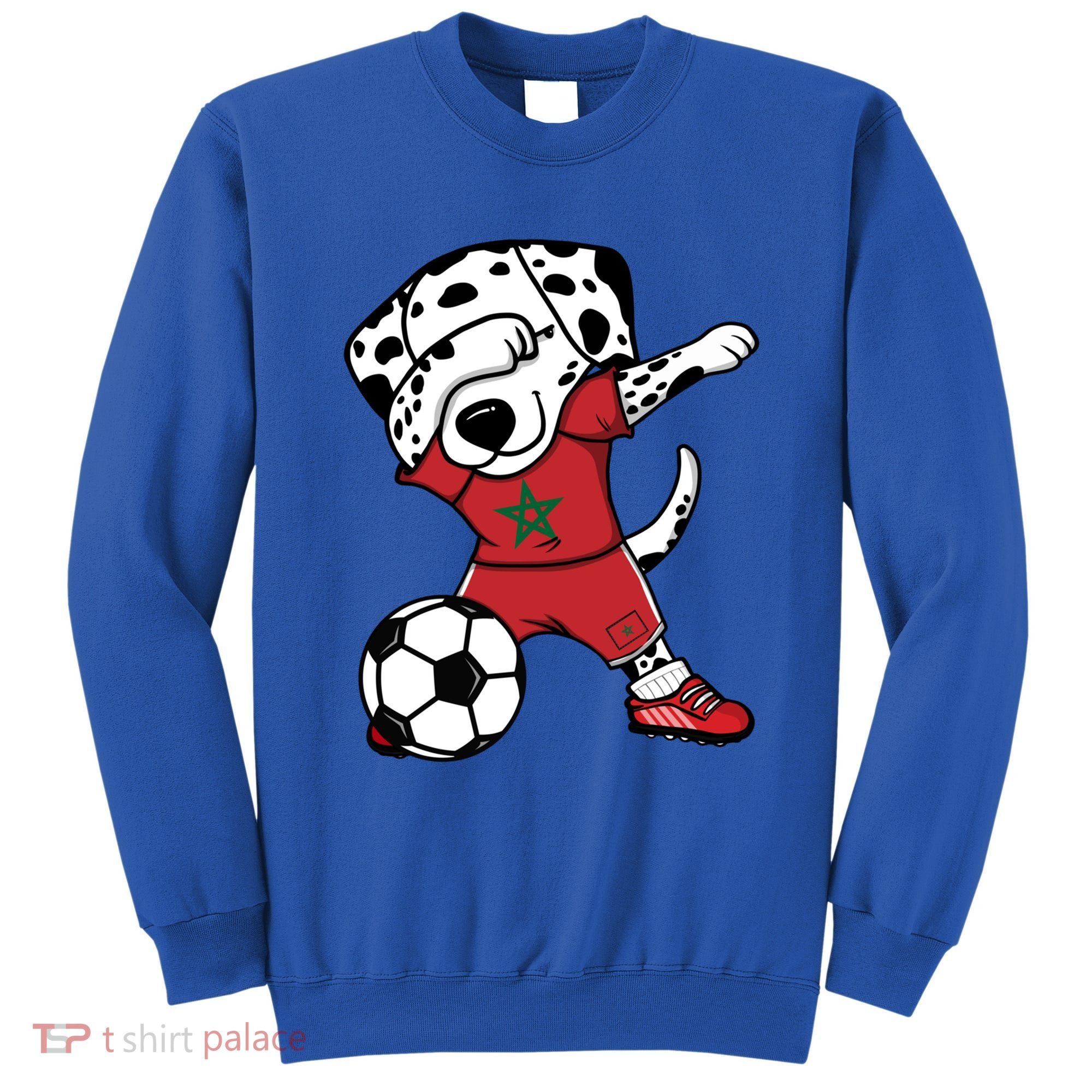 Dab Dalmatian Morocco Soccer Fans Jersey Moroccan Football Gift Sweatshirt