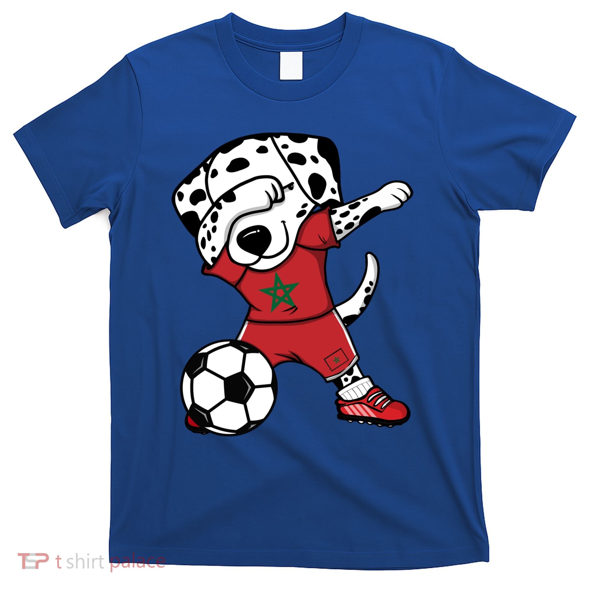 Dab Dalmatian Morocco Soccer Fans Jersey Moroccan Football Gift T-Shirt