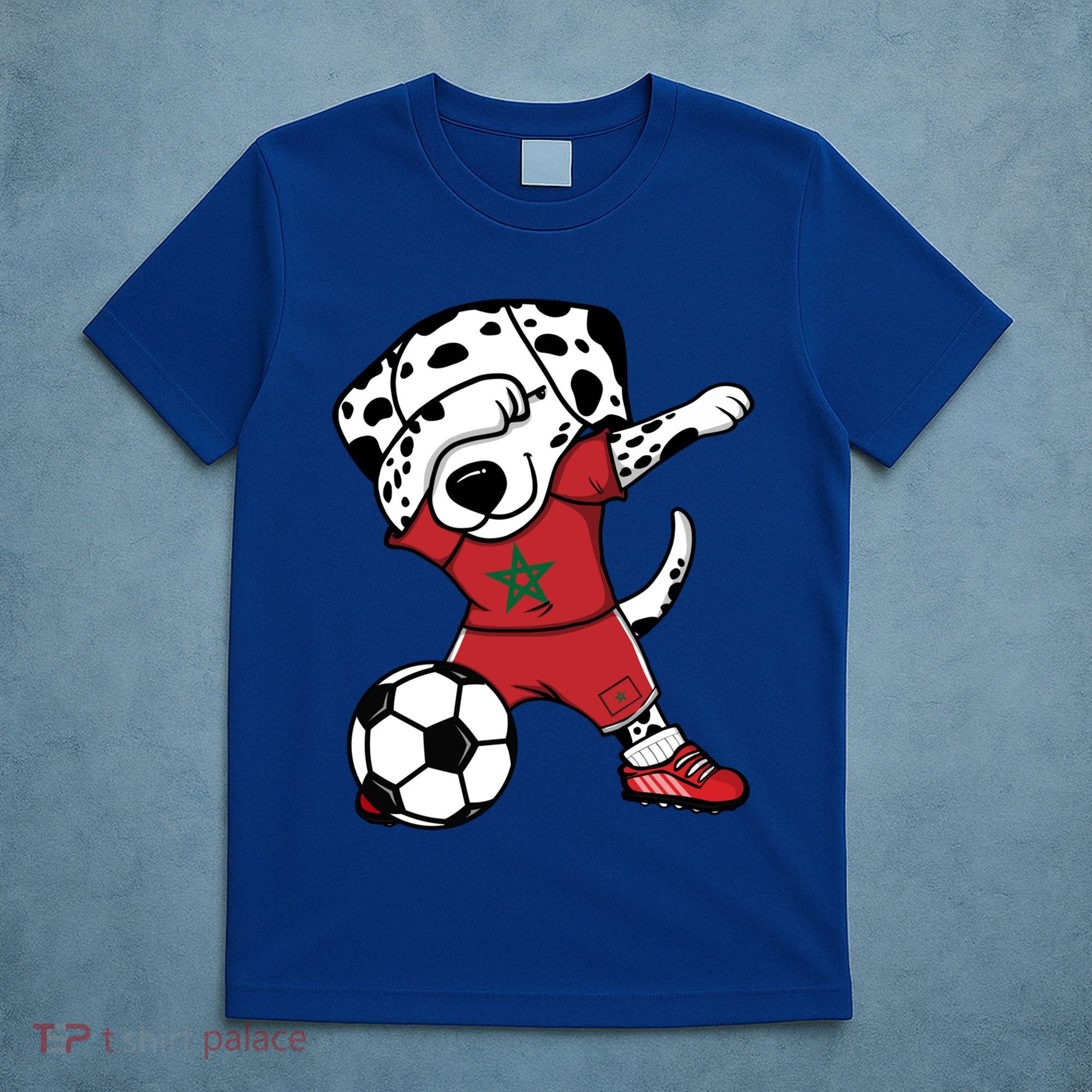 Dab Dalmatian Morocco Soccer Fans Jersey Moroccan Football Gift T-Shirt