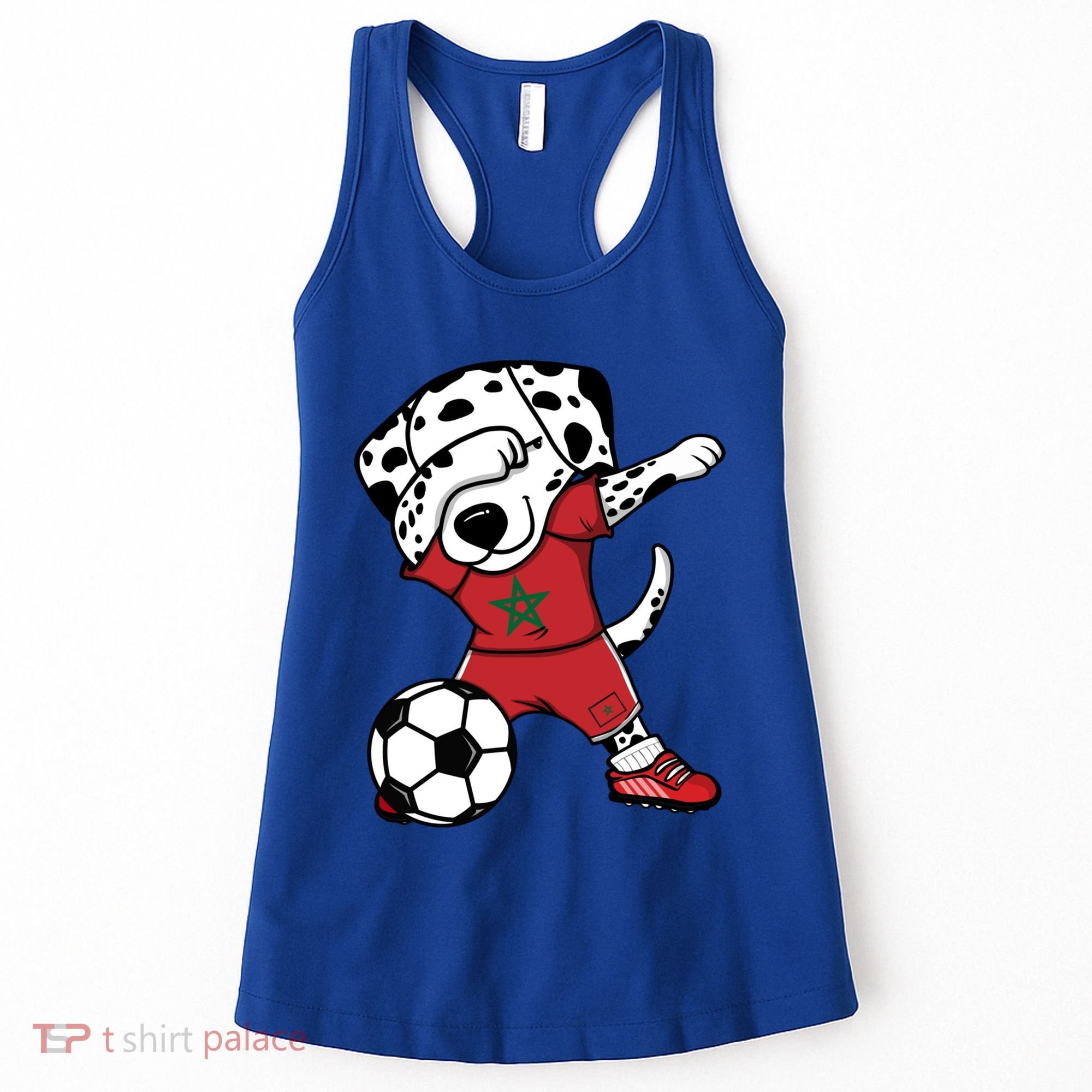 Dab Dalmatian Morocco Soccer Fans Jersey Moroccan Football Gift Women's Tank Top