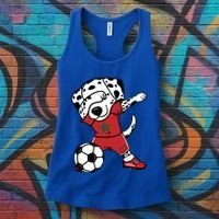 Dab Dalmatian Morocco Soccer Fans Jersey Moroccan Football Gift Women's Tank Top thumb 3