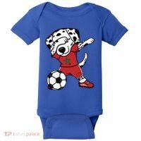 Dab Dalmatian Morocco Soccer Fans Jersey Moroccan Football Gift Baby Bodysuit thumb 0