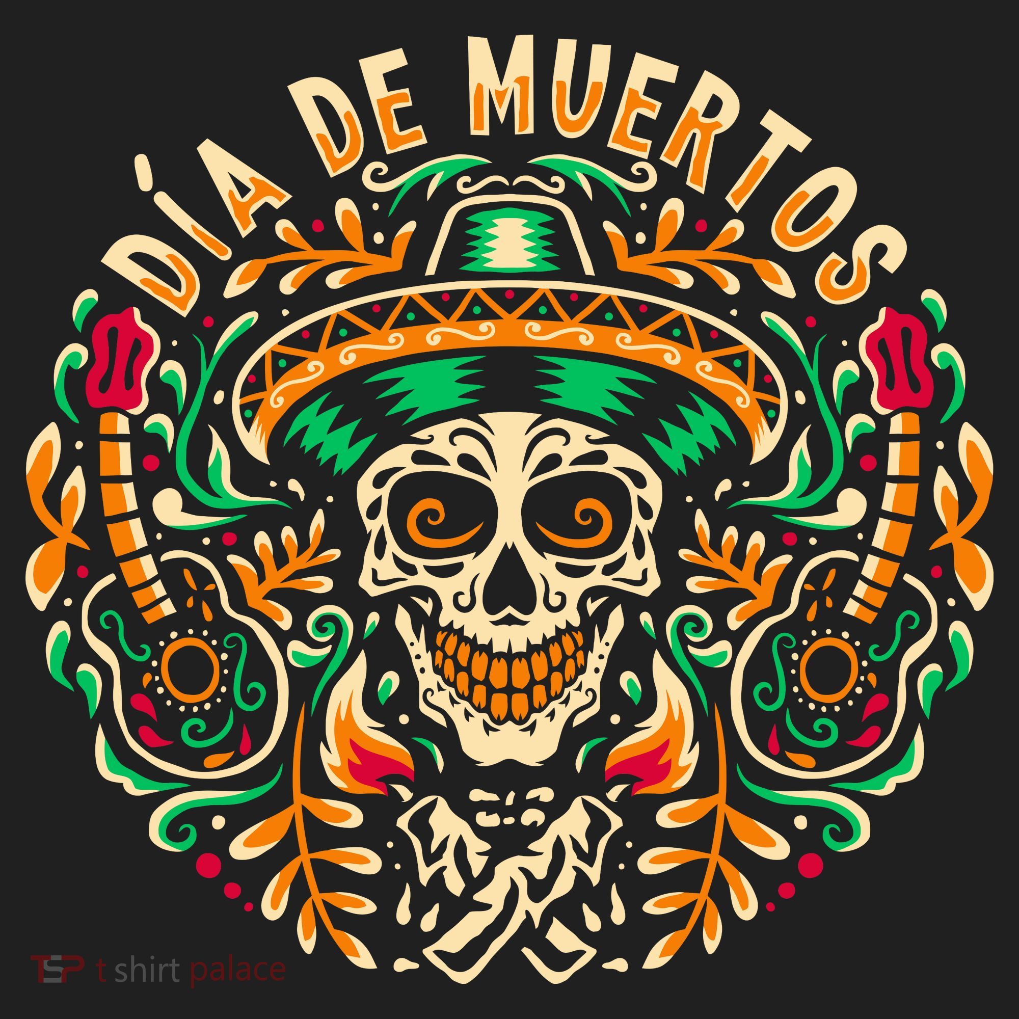 Dia De Muertos Golf Towel