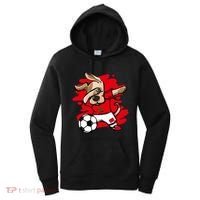 Dabbing Dog Morocco Soccer Fan Jersey Moroccan Flag Football Cool Gift Women's Hoodie thumb 0