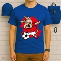 Dabbing Dog Morocco Soccer Fan Jersey Moroccan Flag Football Cool Gift T-Shirt thumb 6