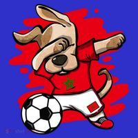 Dabbing Dog Morocco Soccer Fan Jersey Moroccan Flag Football Cool Gift Women's Tank Top thumb 5