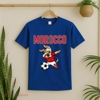 Dabbing Dog Morocco Soccer Fans Jersey Moroccan Football Funny Gift T-Shirt thumb 2