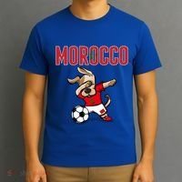 Dabbing Dog Morocco Soccer Fans Jersey Moroccan Football Funny Gift T-Shirt thumb 3