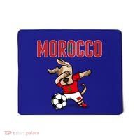 Dabbing Dog Morocco Soccer Fans Jersey Moroccan Football Funny Gift Mousepad thumb 0