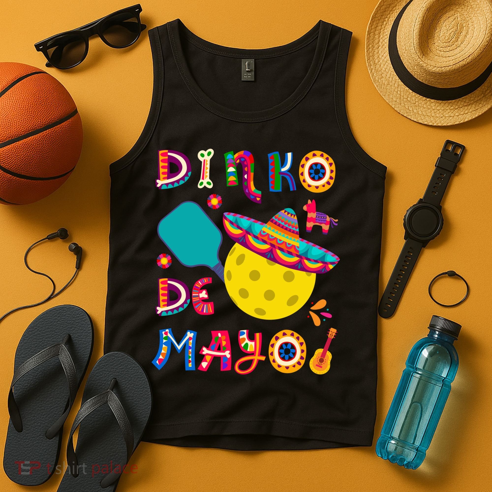 Dinko De Mayo Funny Cinco De Mayo Funny Pickleball Tank Top