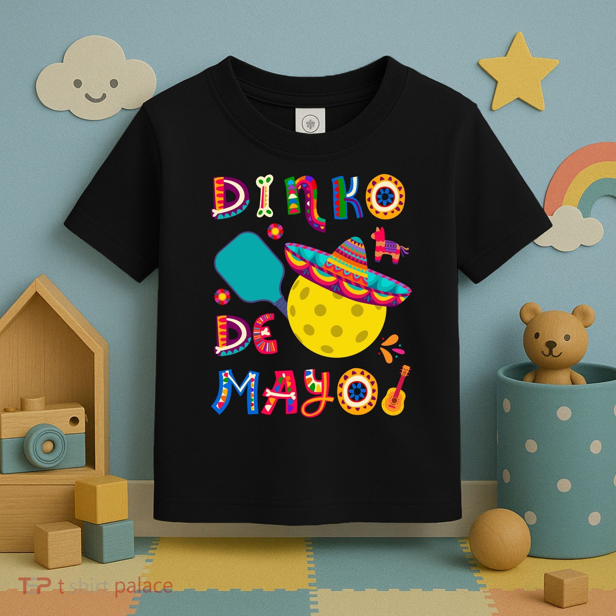 Dinko De Mayo Funny Cinco De Mayo Funny Pickleball Toddler T-Shirt
