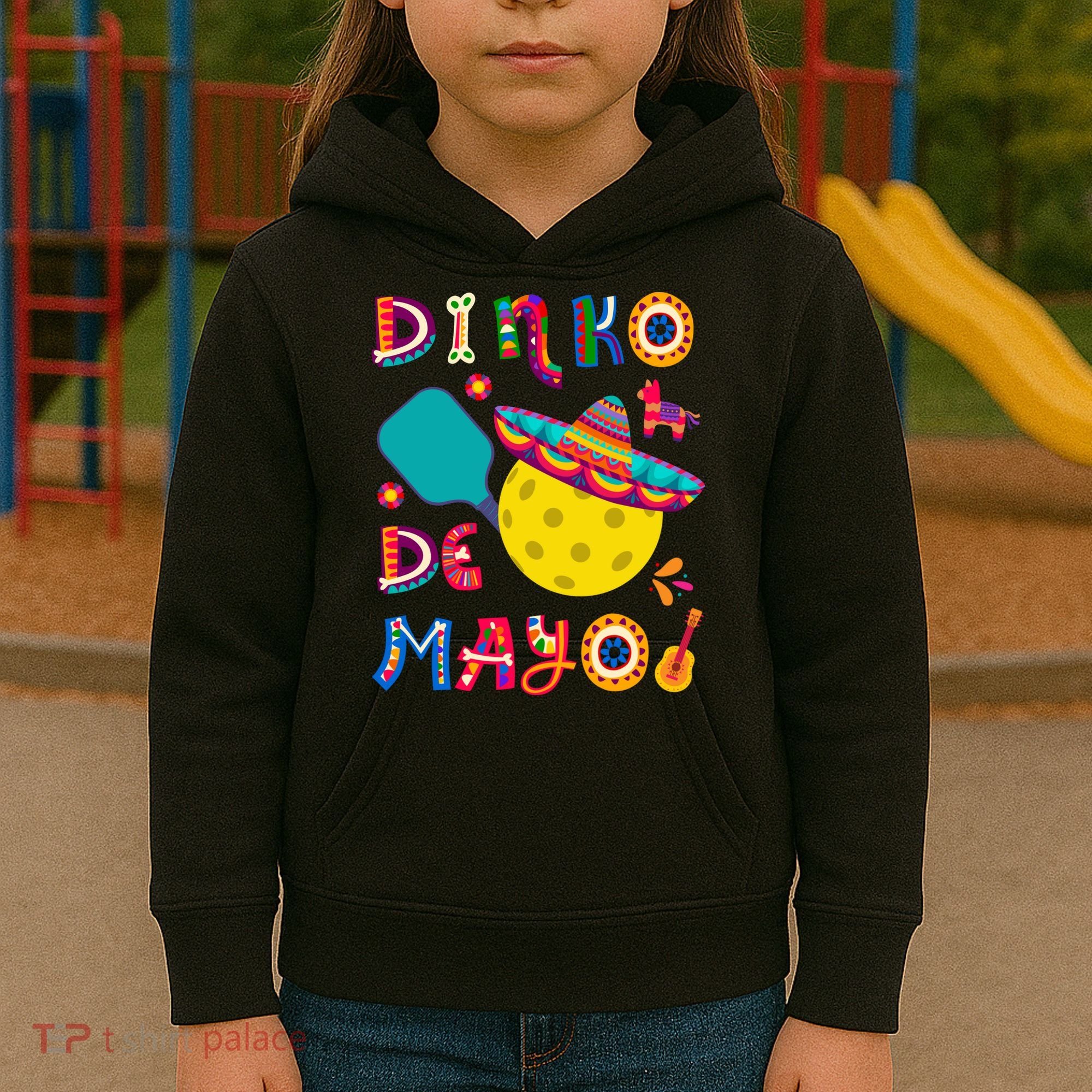 Dinko De Mayo Funny Cinco De Mayo Funny Pickleball Kids Hoodie