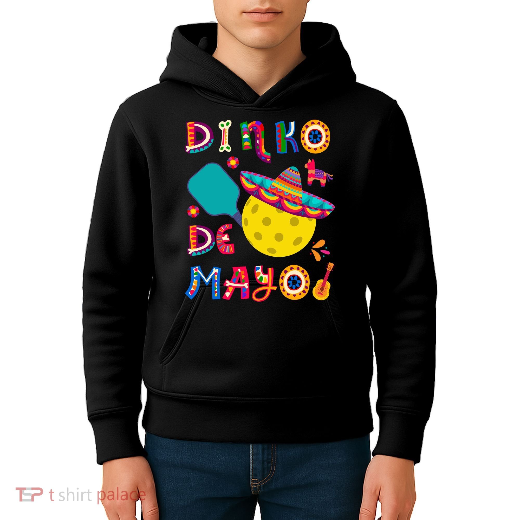 Dinko De Mayo Funny Cinco De Mayo Funny Pickleball Kids Hoodie