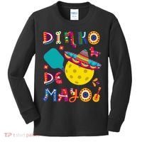 Dinko De Mayo Funny Cinco De Mayo Funny Pickleball Kids Long Sleeve Shirt thumb 0