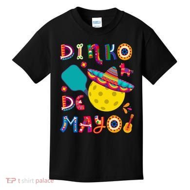 Dinko De Mayo Funny Cinco De Mayo Funny Pickleball Kids T-Shirt