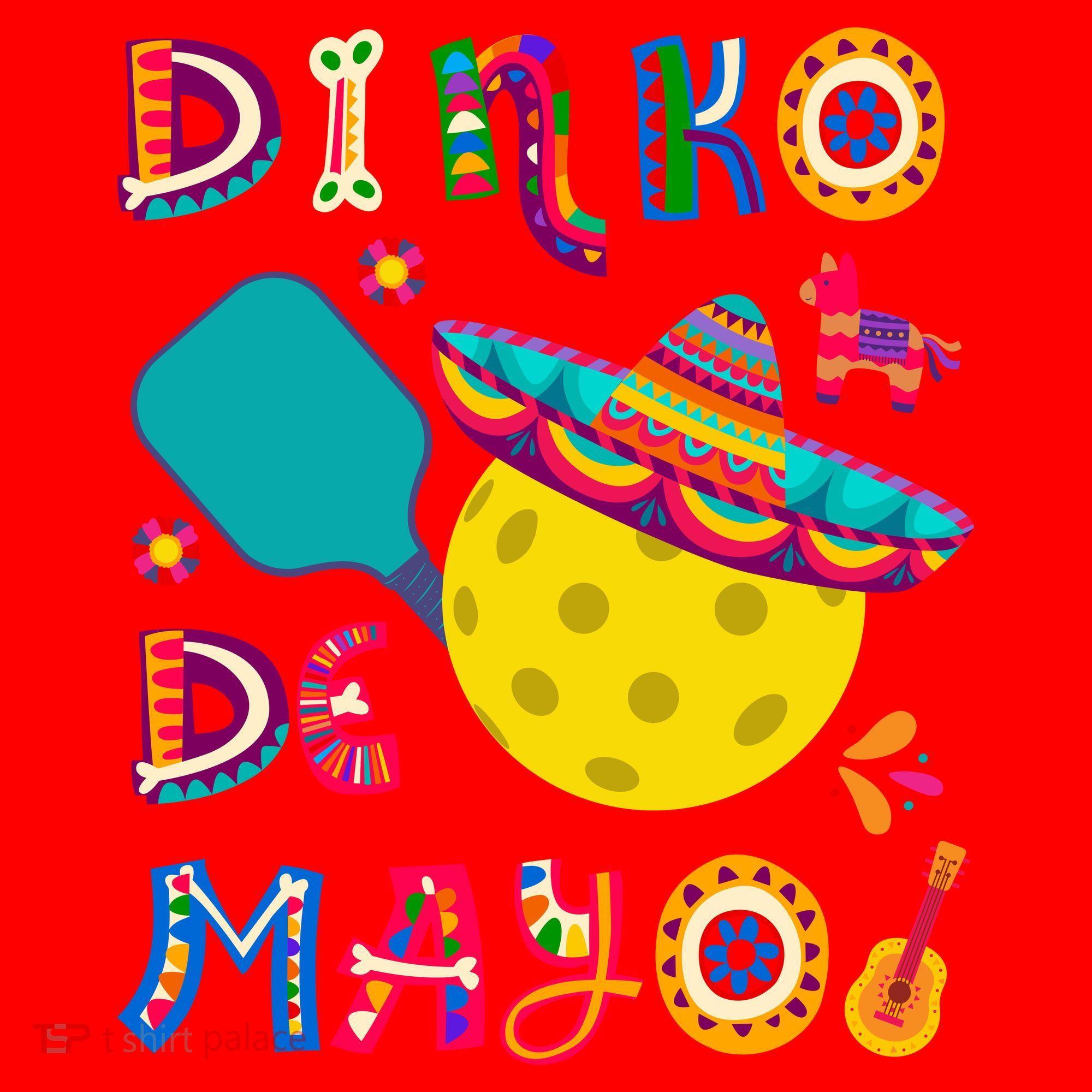 Dinko De Mayo Funny Cinco De Mayo Funny Pickleball Santa Hat