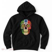 Dia De Muertos Cinco De Mayo Sugar Skull Mexican Flag Hoodie thumb 0