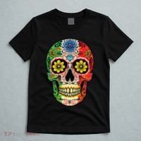Dia De Muertos Cinco De Mayo Sugar Skull Mexican Flag T-Shirt thumb 5