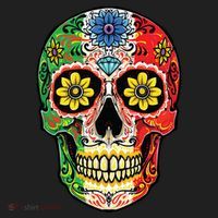 Dia De Muertos Cinco De Mayo Sugar Skull Mexican Flag Beanie thumb 2