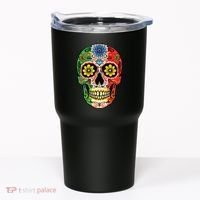 Dia De Muertos Cinco De Mayo Sugar Skull Mexican Flag Tumbler thumb 0