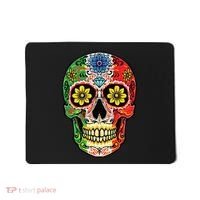 Dia De Muertos Cinco De Mayo Sugar Skull Mexican Flag Mousepad thumb 0