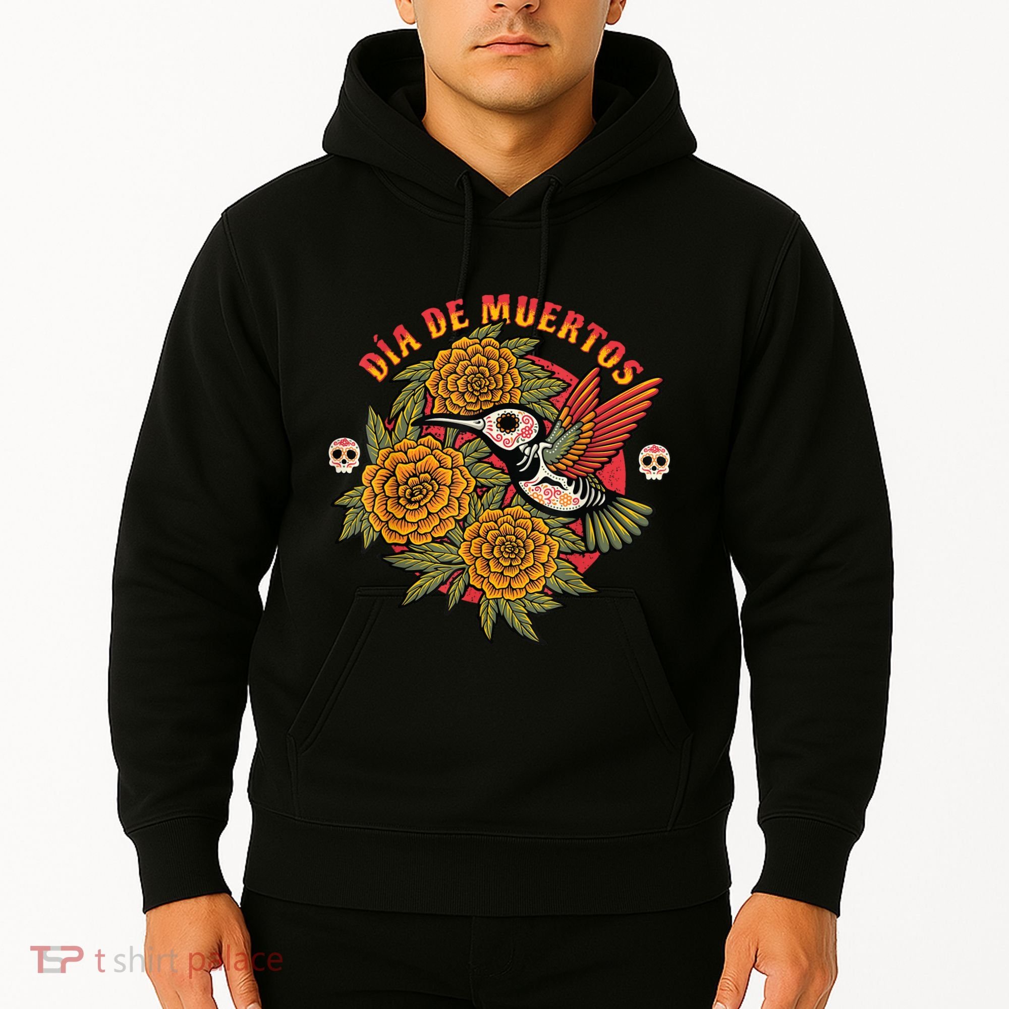 Dia De Muertos Hummingbird Hoodie