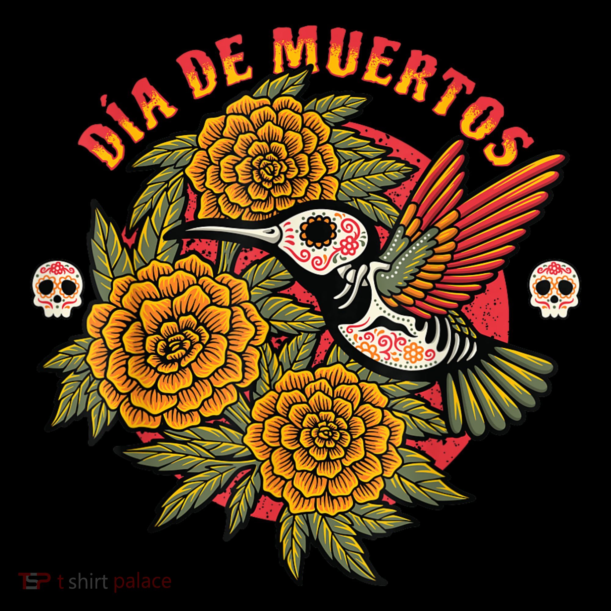 Dia De Muertos Hummingbird Hoodie