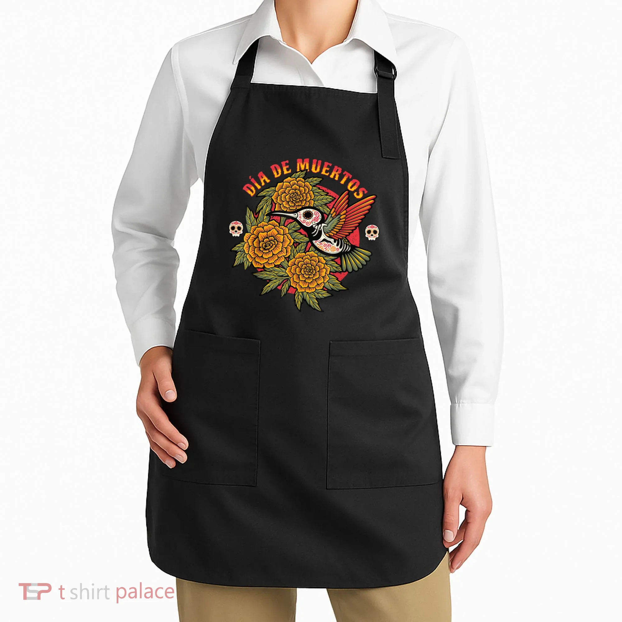 Dia De Muertos Hummingbird Apron