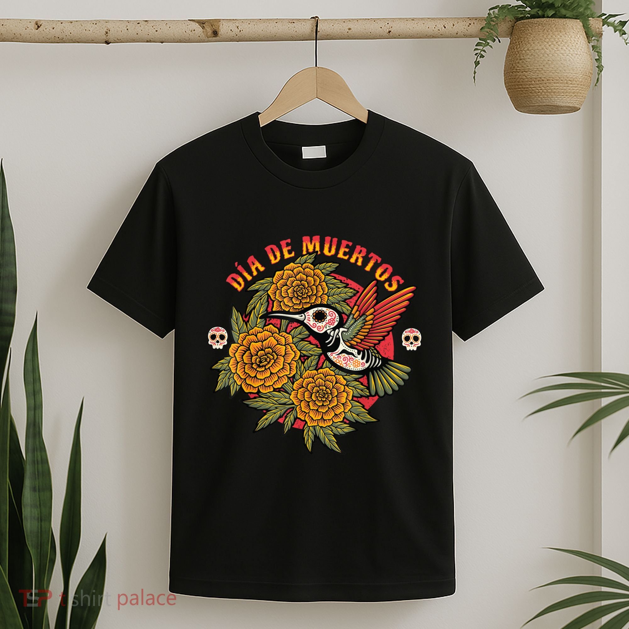 Dia De Muertos Hummingbird T-Shirt