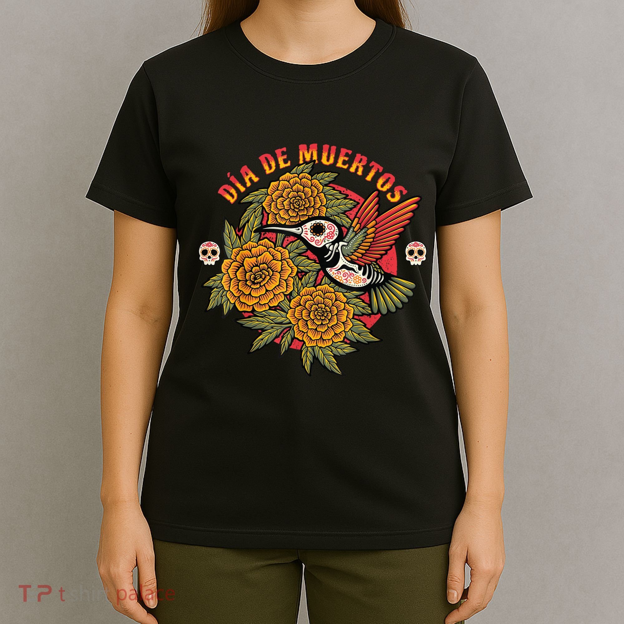 Dia De Muertos Hummingbird T-Shirt