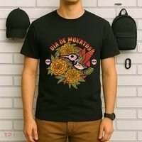 Dia De Muertos Hummingbird T-Shirt thumb 6