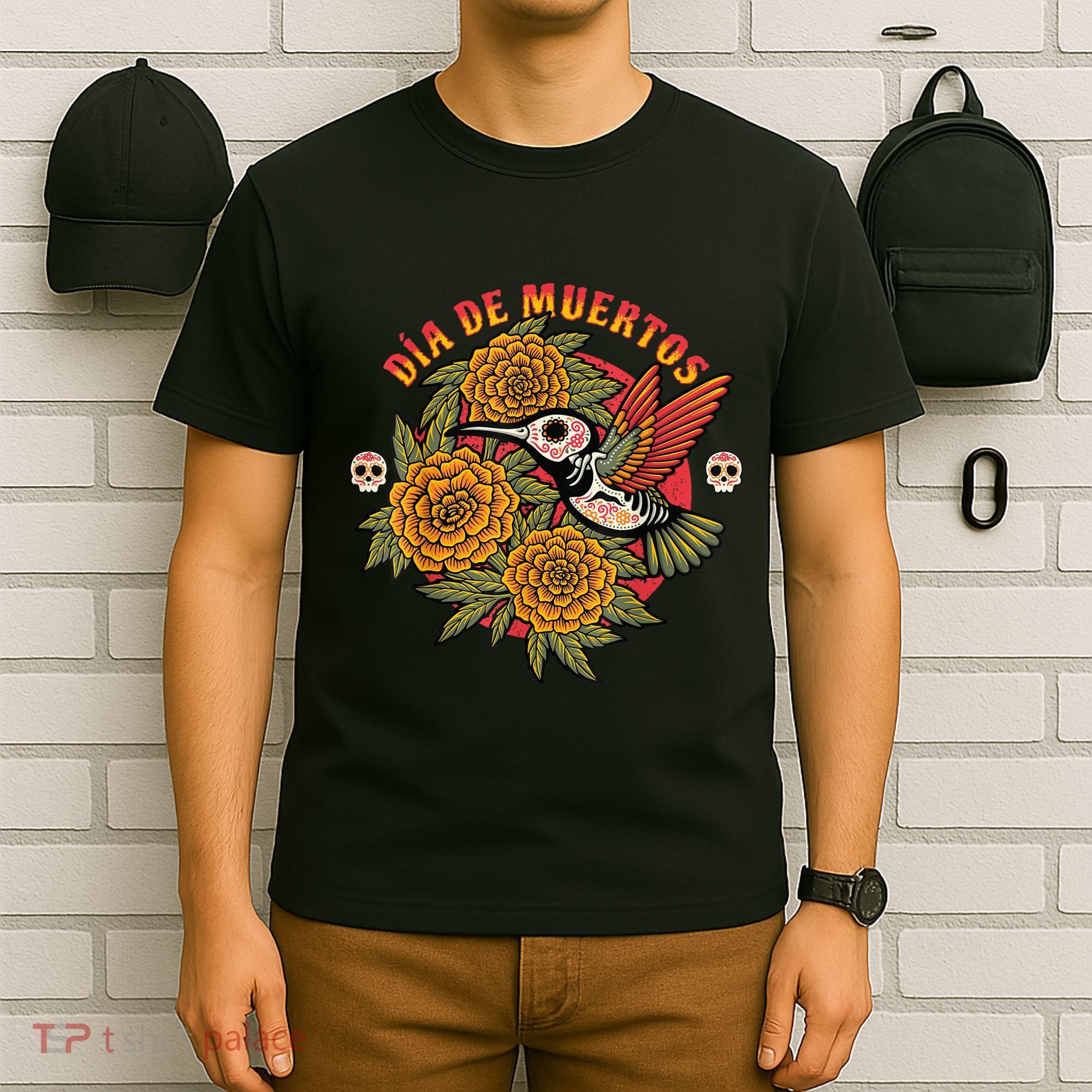 Dia De Muertos Hummingbird T-Shirt