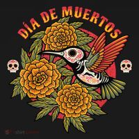 Dia De Muertos Hummingbird Polo thumb 3