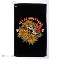 Dia De Muertos Hummingbird Golf Towel thumb 0