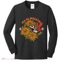 Dia De Muertos Hummingbird Kids Long Sleeve Shirt thumb 0