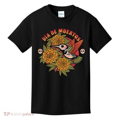 Dia De Muertos Hummingbird Kids T-Shirt