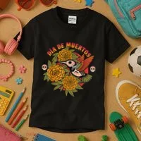 Dia De Muertos Hummingbird Kids T-Shirt thumb 3